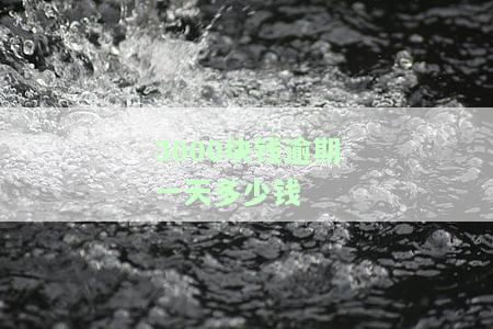 3000块钱逾期一天多少钱啊