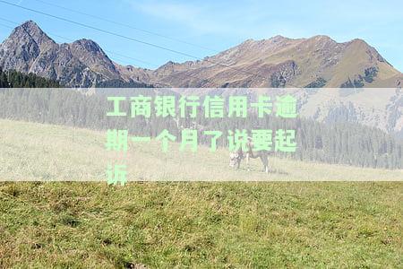 工商银行信用卡逾期一个月了说要起诉