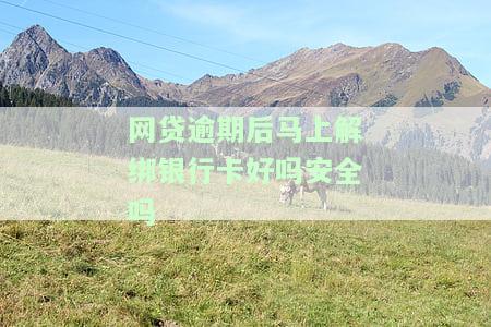网贷逾期后马上解绑银行卡好吗安全可靠？