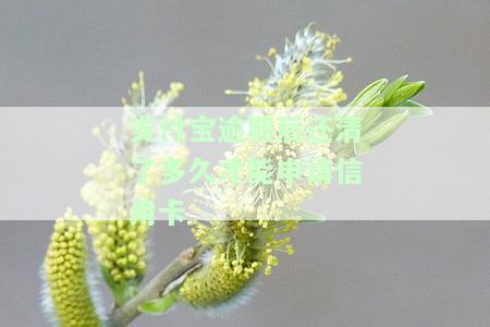 支付宝逾期后还清了多久才能申请信用卡及恢复信用？
