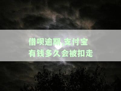 借呗逾期,支付宝有钱多久会被扣走