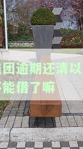 美团逾期还清以后不能借了嘛