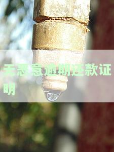 无恶意逾期还款证明有效吗及开具方法