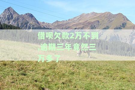借呗欠款2万不到，逾期三年竟然三万多了，怎么办？