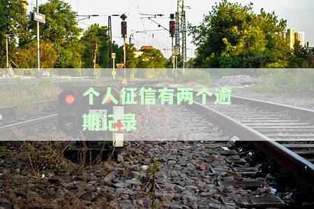 个人征信有两个逾期记录