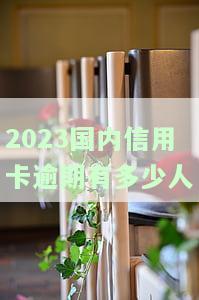 2023国内信用卡逾期有多少人员被起诉及2021、2020年全国逾期人数