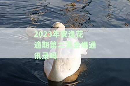 安逸花逾期爆通讯录的后果介绍及对花呗借呗的影响