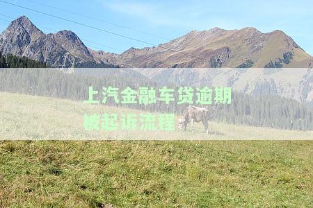 上汽金融车贷逾期被起诉流程