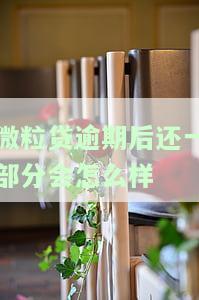 微粒贷逾期后还一部分会怎么样