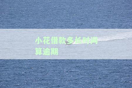 小花借款多长时间算逾期