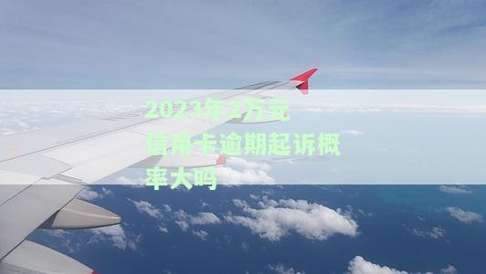 2023年2万元信用卡逾期起诉概率大吗