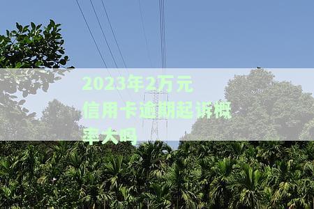 2023年2万元信用卡逾期起诉概率大吗