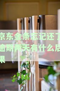 京东金条忘记还了逾期两天有什么后果