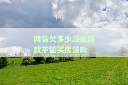 网贷欠多少没逾期就不能买房贷款了