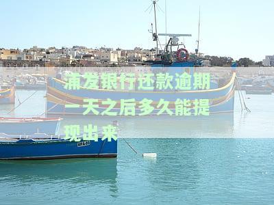 浦发银行还款逾期一天之后多久能提现出来