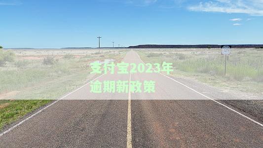 支付宝2023年逾期新政策