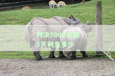 判决7000逾期5天利息多少