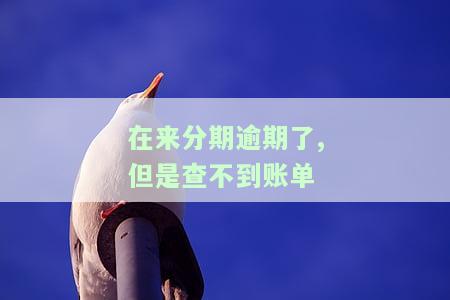 在来分期逾期了,但是查不到账单