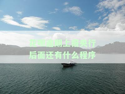 花呗逾期上报央行后面还有什么程序