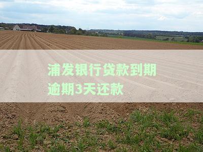 浦发银行贷款逾期会影响信用吗？