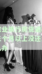 农业银行房贷三个月逾期后果及应对方式