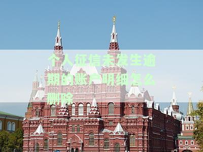 个人征信未发生逾期的账户明细怎么删除