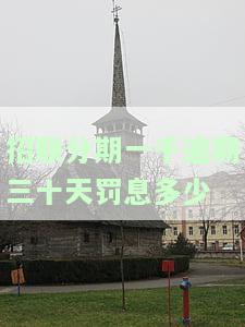 招联分期一千逾期三十天罚息多少