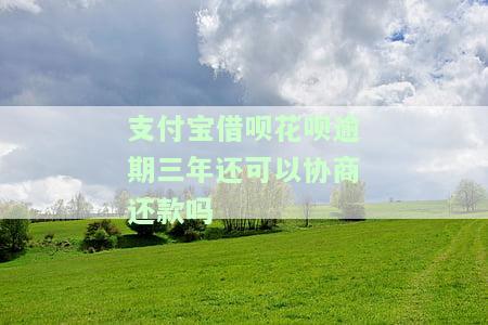 支付宝借呗花呗逾期三年还可以协商还款吗安全吗？