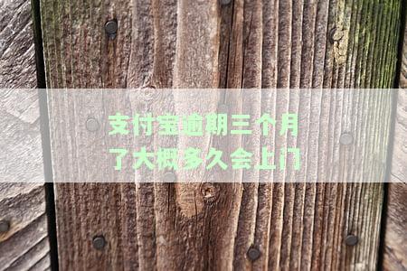 支付宝逾期三个月了大概多久会上门催收电话