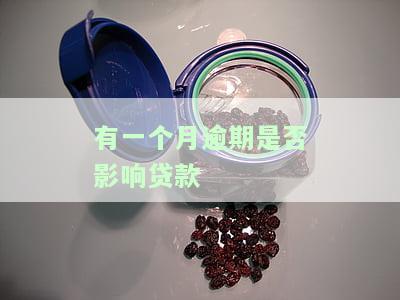 有一个月逾期是否影响贷款