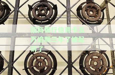 招商银行信用卡五万逾期三年了被起诉了