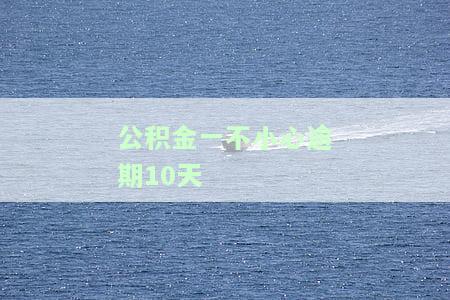 公积金一不小心逾期10天