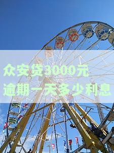 众安贷3000元逾期一天多少利息