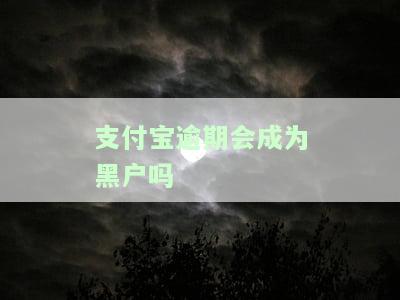 支付宝逾期会成为黑户吗