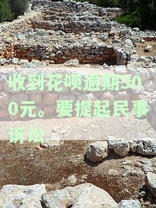 收到花呗逾期300元。要提起民事诉讼