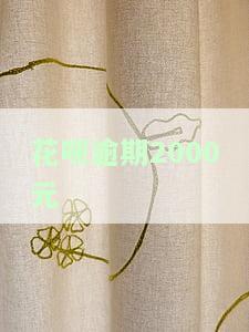 花呗逾期2000元