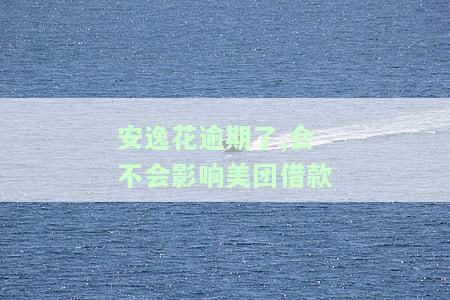 安逸花逾期了,会不会影响美团借款