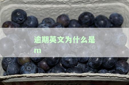 逾期英文为什么是m