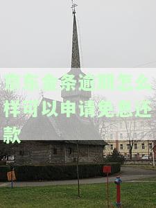 京东金条逾期怎么样可以申请免息还款