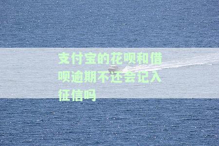 支付宝的花呗和借呗逾期不还会记入征信吗