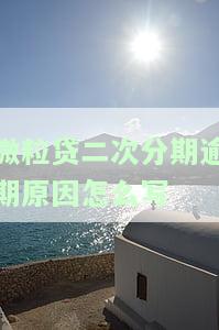 微粒贷逾期二次分期案例及还款