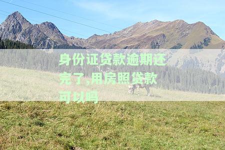 身份证贷款逾期后果及处理方式