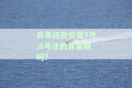 白条还款日是5号,6号还的算逾期吗？怎么办？为什么？