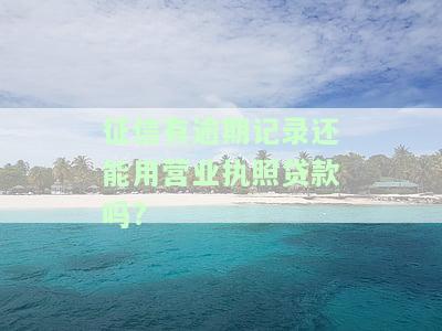 征信有逾期记录还能用营业执照贷款吗的影响