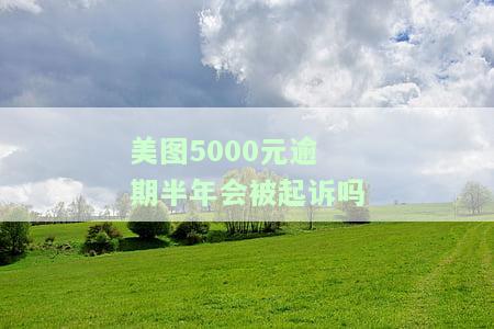 美图5000元逾期半年会被起诉吗