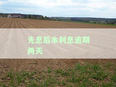 先息后本利息逾期两天