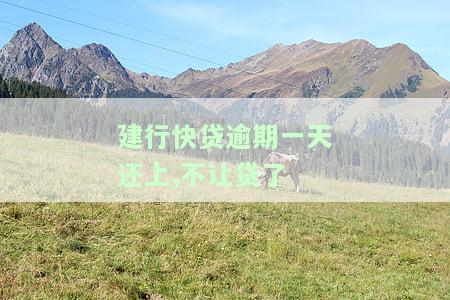 建行快贷逾期一天还款，无法再借款，原因是什么？