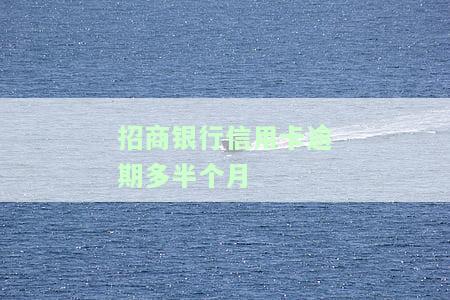 招商银行信用卡逾期多半个月会有什么影响？该如何处理？