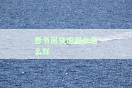 春节房贷逾期会怎么样