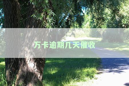 万卡逾期几天催收
